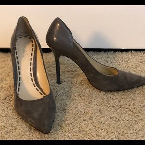 Enzo Angiolini Grey Leather/Suede Heels US 10